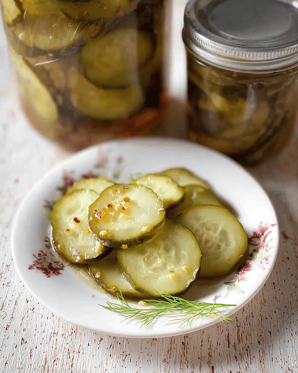 Homemade Dill Pickle Slices in Jars